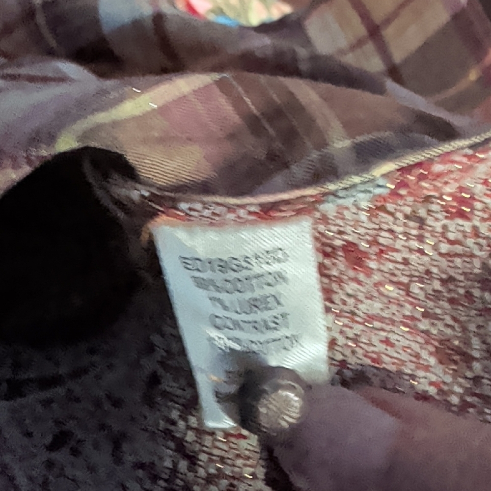 Plaid Shirt with Floral Sleeve Embroidery - Picture 3 of 9